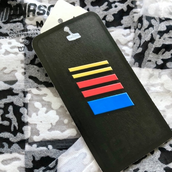 Nascar, Black and White Checkered, Racing T-Shirt, Womens, Size M, New With Tags - Picture 11 of 13